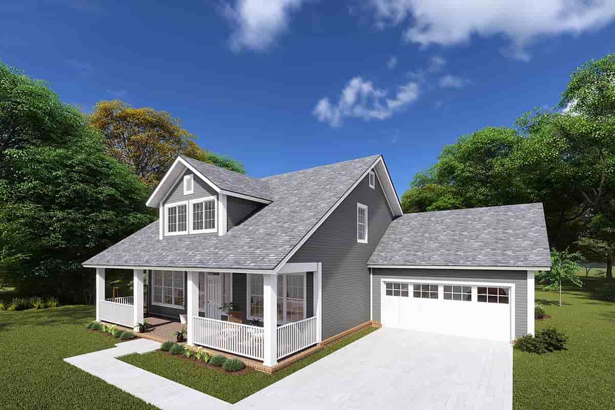 Cape Cod, Country, Southern House Plan 61442 with 3 Beds, 3 Baths, 2 Car Garage Picture 1
