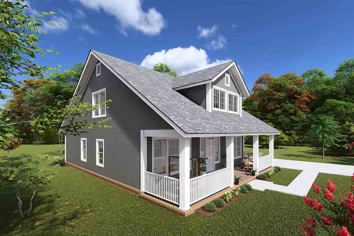 Cape Cod, Country, Southern House Plan 61442 with 3 Beds, 3 Baths, 2 Car Garage Picture 2