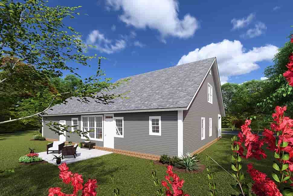 Cape Cod, Country, Southern House Plan 61442 with 3 Beds, 3 Baths, 2 Car Garage Picture 4