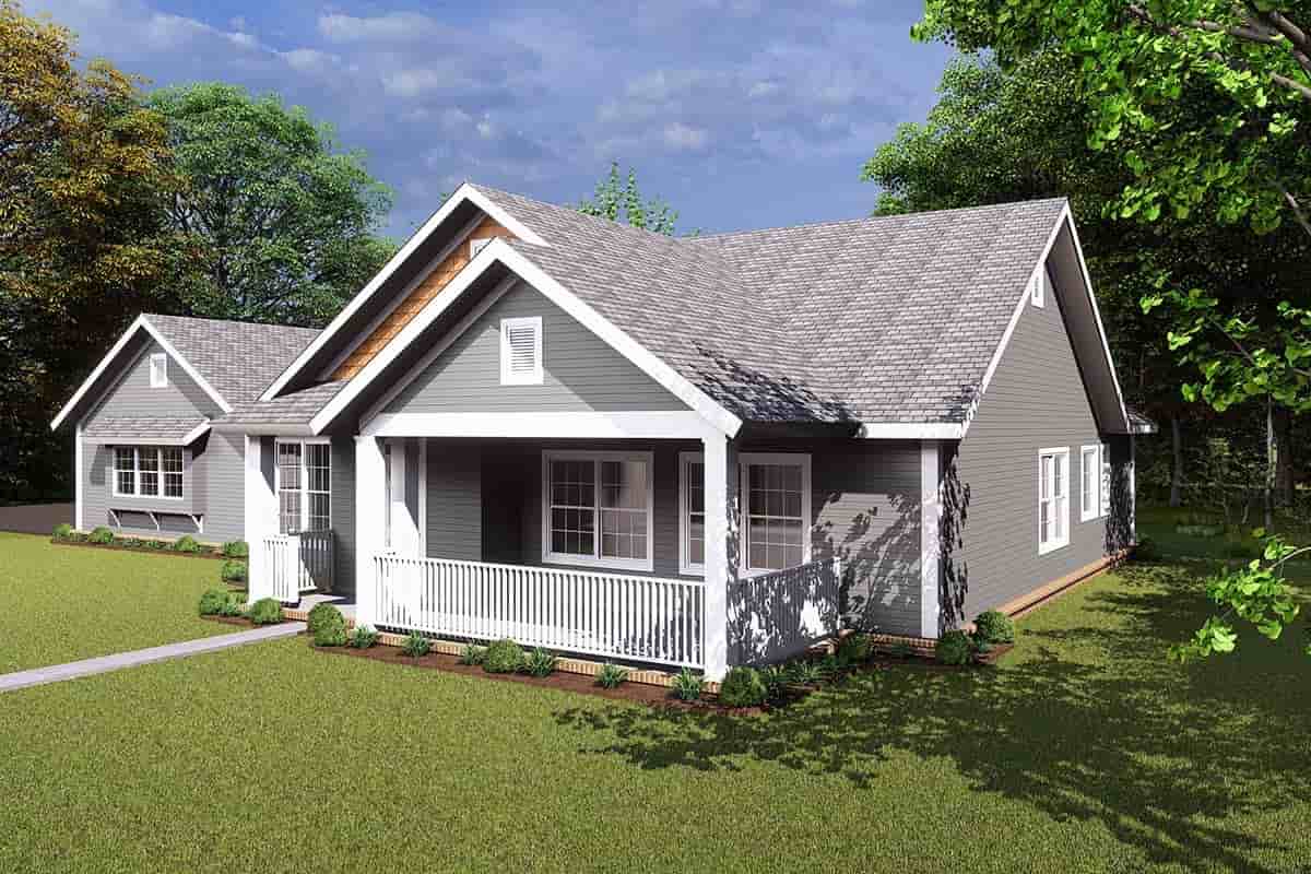Ranch, Traditional House Plan 61444 with 4 Beds, 3 Baths, 3 Car Garage Picture 1