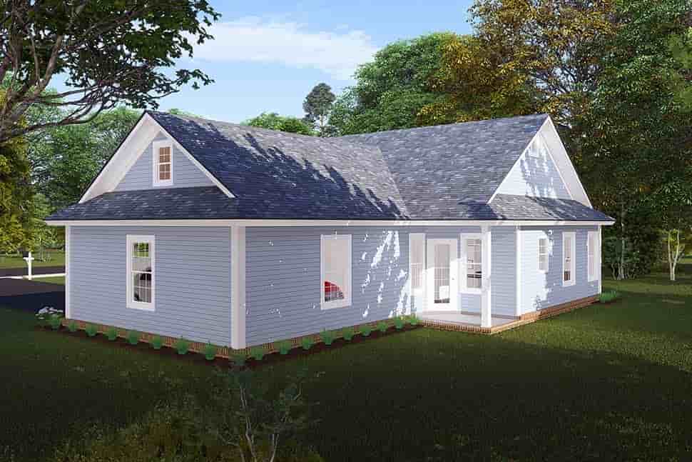 Traditional House Plan 61449 with 3 Beds, 2 Baths, 2 Car Garage Picture 4
