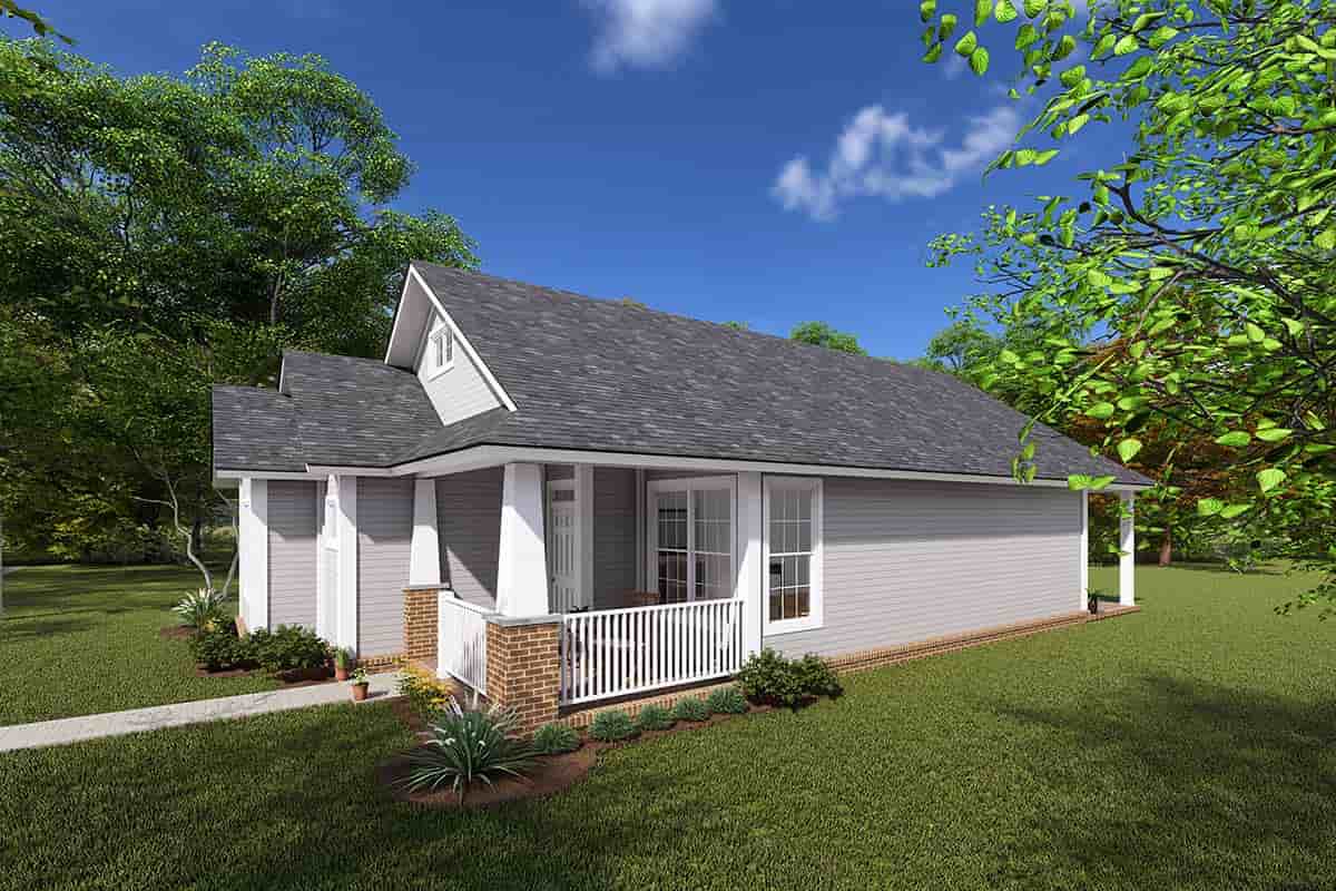 Bungalow, Traditional House Plan 61451 with 3 Beds, 2 Baths Picture 1
