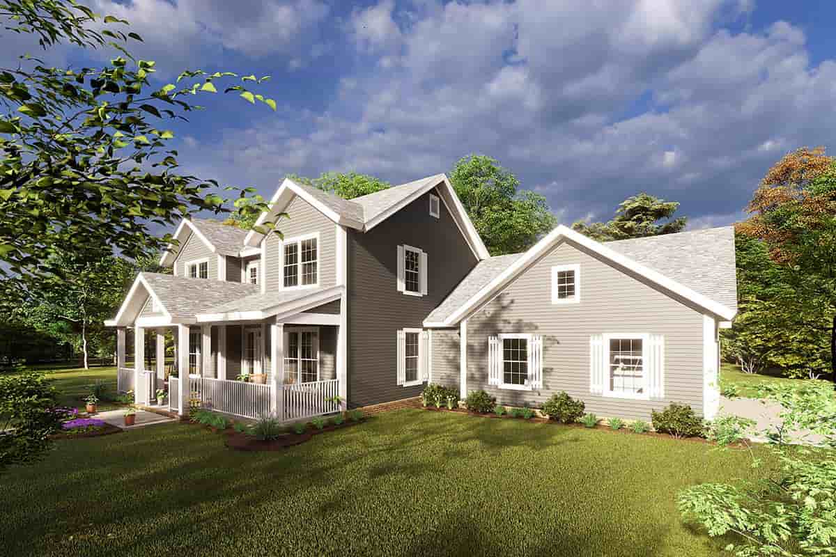 Cottage, Craftsman, Traditional House Plan 61457 with 3 Beds, 3 Baths, 3 Car Garage Picture 1