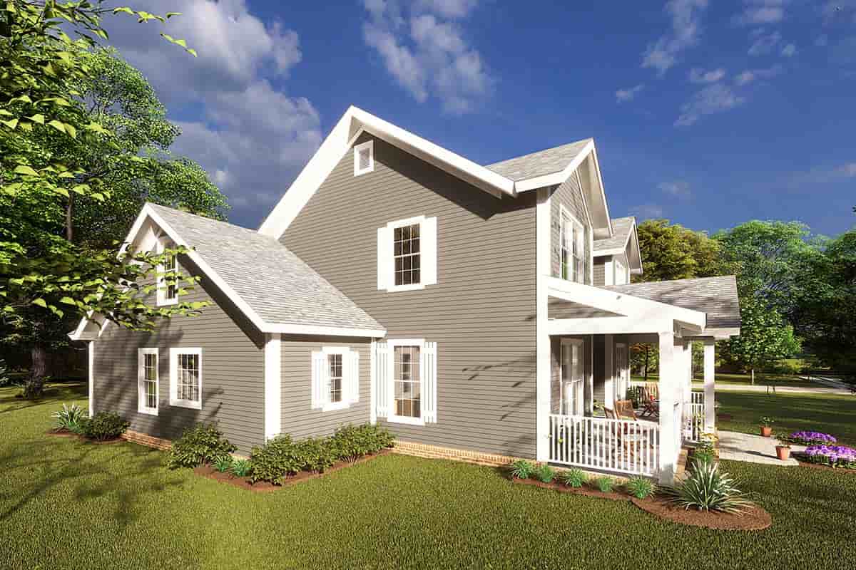 Cottage, Craftsman, Traditional House Plan 61457 with 3 Beds, 3 Baths, 3 Car Garage Picture 2