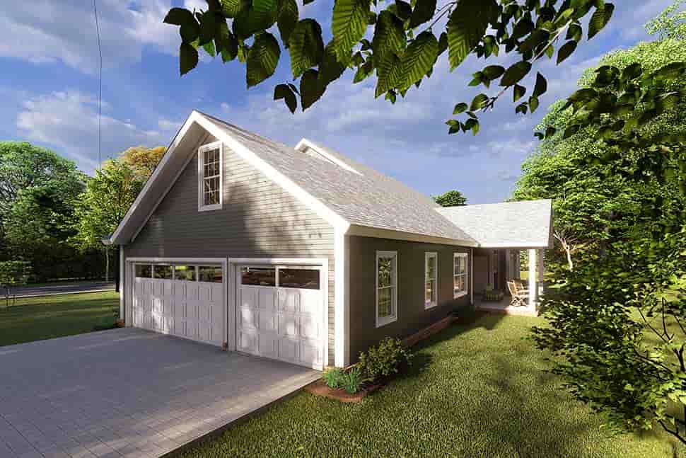 Cottage, Craftsman, Traditional House Plan 61457 with 3 Beds, 3 Baths, 3 Car Garage Picture 4