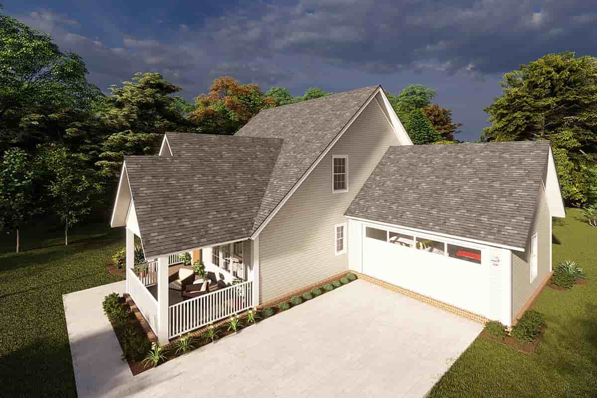 Cottage, Craftsman, Traditional House Plan 61461 with 4 Beds, 4 Baths, 2 Car Garage Picture 1