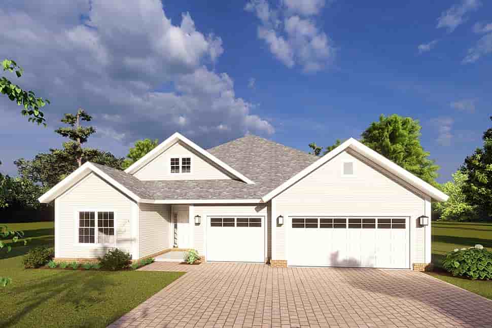 Cottage, Craftsman, Traditional House Plan 61467 with 5 Beds, 3 Baths, 3 Car Garage Picture 3