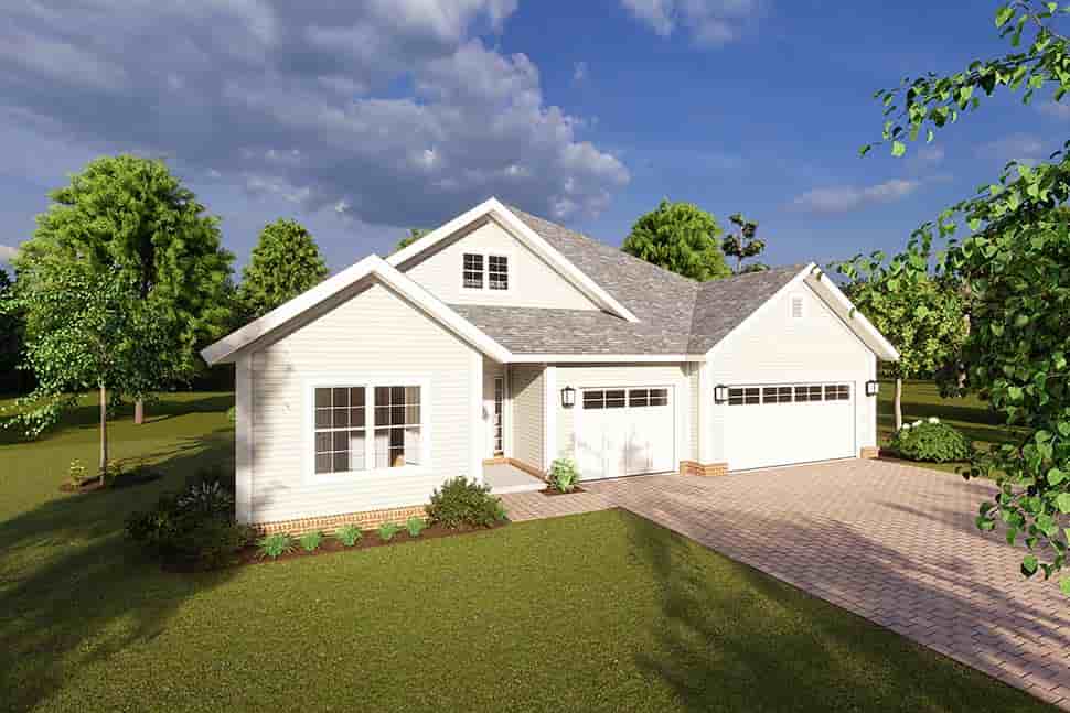 Cottage, Craftsman, Traditional House Plan 61467 with 5 Beds, 3 Baths, 3 Car Garage Picture 4