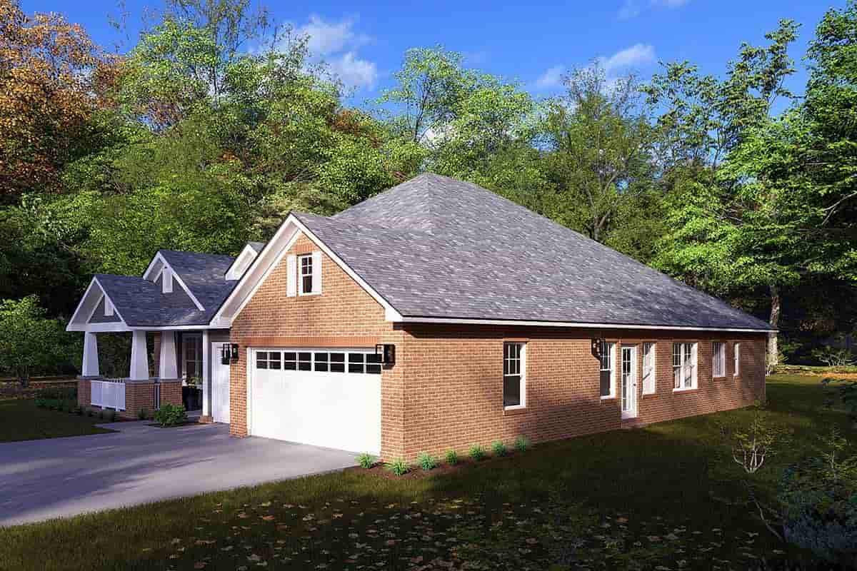 Bungalow, Cottage, Country, Traditional House Plan 61473 with 4 Beds, 4 Baths, 3 Car Garage Picture 1