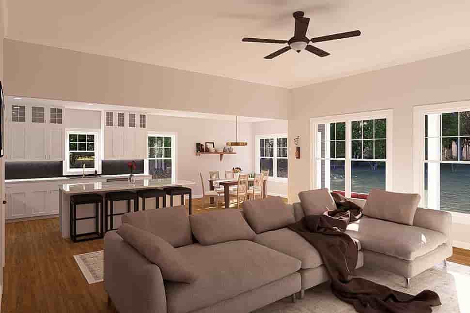 Bungalow, Cottage, Country, Traditional House Plan 61473 with 4 Beds, 4 Baths, 3 Car Garage Picture 8