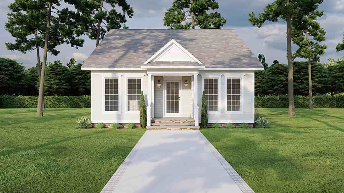 Bungalow, Colonial, Country, Ranch, Southern House Plan 62021 with 3 Beds, 2 Baths, 2 Car Garage Picture 1