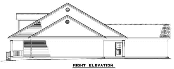 Country, Southern House Plan 62074 with 4 Beds, 3 Baths, 2 Car Garage Picture 2