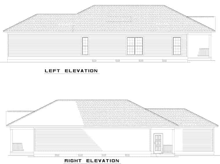 Country, Southern House Plan 62096 with 2 Beds, 2 Baths, 2 Car Garage Picture 1