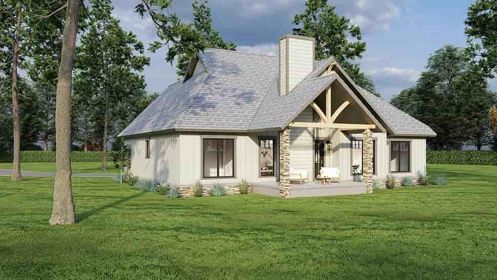 Bungalow, Country, Craftsman, One-Story House Plan 62145 with 3 Beds, 2 Baths, 2 Car Garage Picture 6