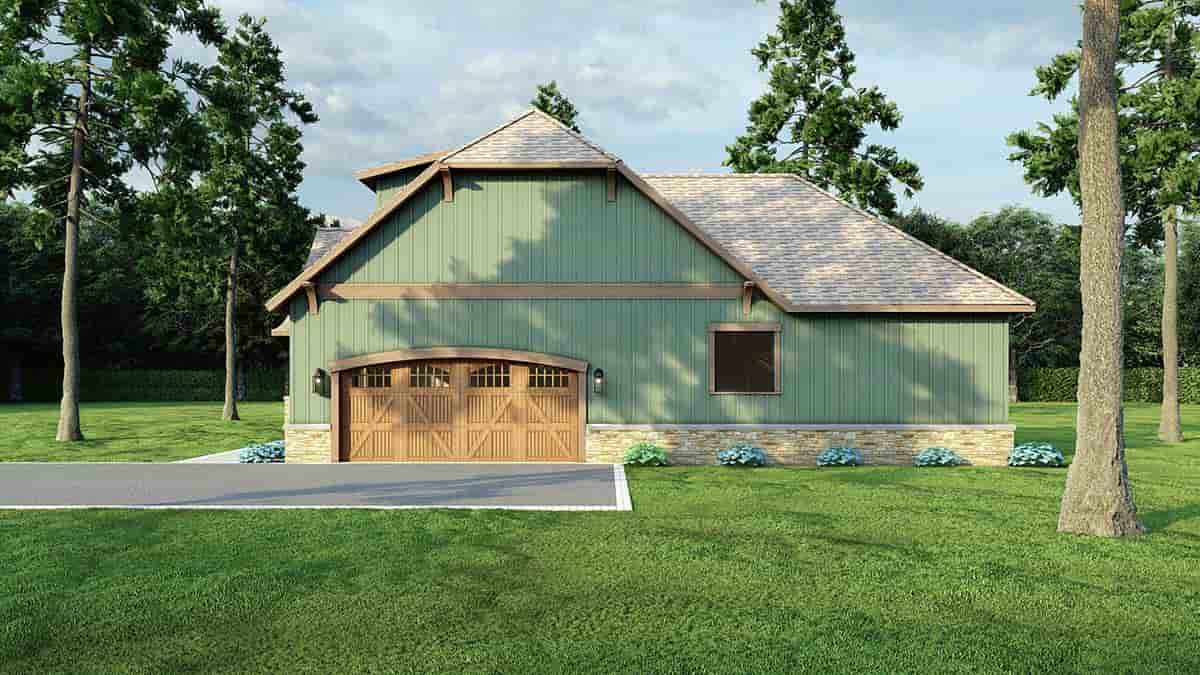 Bungalow, Country, Craftsman, One-Story House Plan 62148 with 3 Beds, 2 Baths, 2 Car Garage Picture 1
