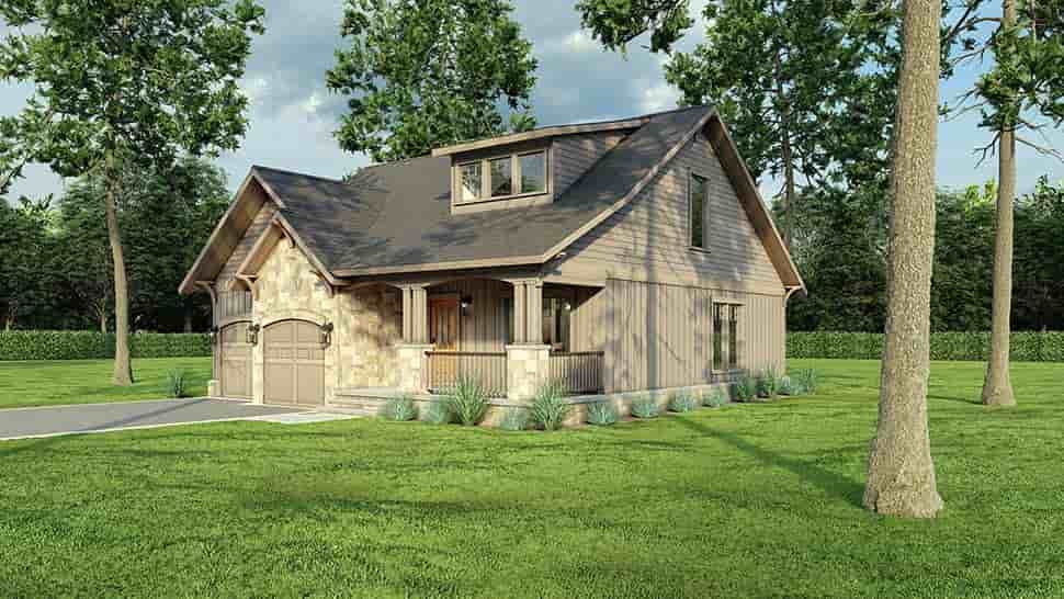 Bungalow, Country, Craftsman House Plan 62178 with 3 Beds, 3 Baths, 2 Car Garage Picture 4