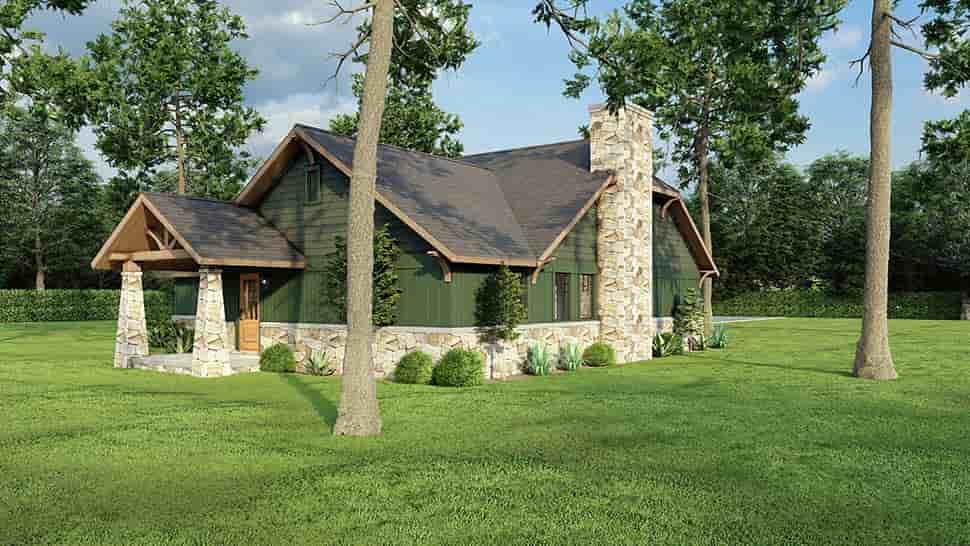 Bungalow, Cabin, Country, Craftsman, One-Story House Plan 62181 with 3 Beds, 2 Baths, 2 Car Garage Picture 7