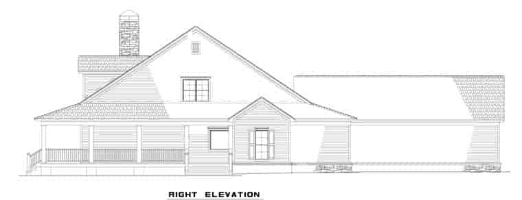 Country, Farmhouse House Plan 62207 with 4 Beds, 3 Baths, 3 Car Garage Picture 2