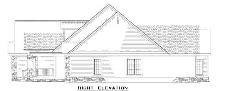 Country, Southern, Traditional House Plan 62383 with 4 Beds, 4 Baths, 4 Car Garage Picture 2