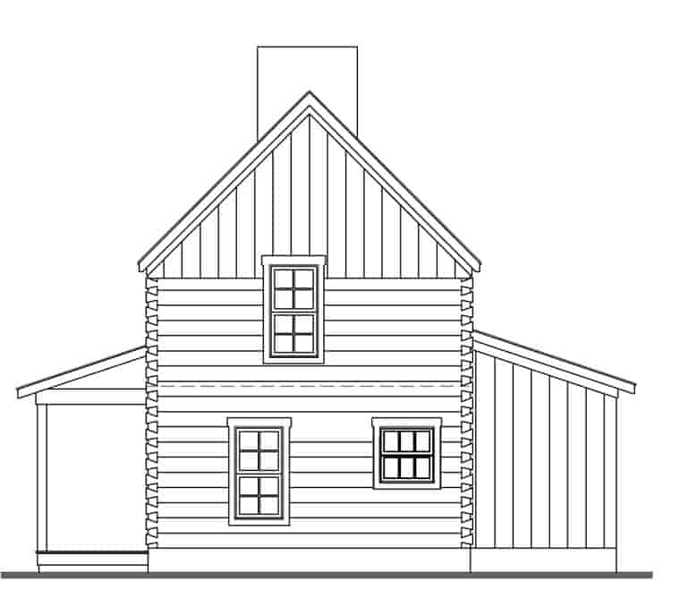 Cabin, Country, Traditional House Plan 62402 with 3 Beds, 2 Baths Picture 2