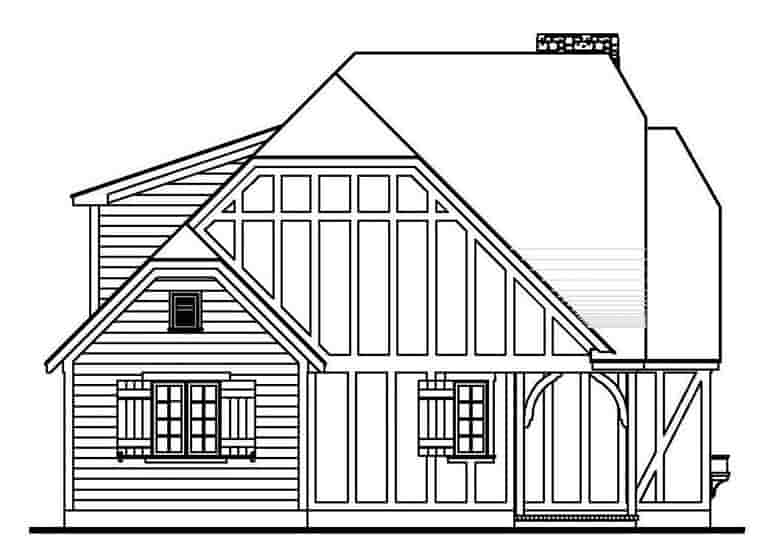 Tudor House Plan 62407 with 4 Beds, 2 Baths Picture 1