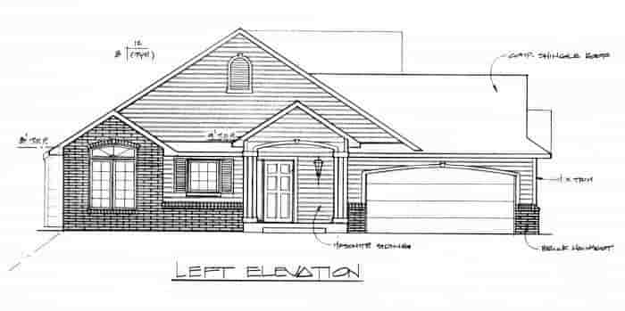 One-Story, Traditional Multi-Family Plan 62604 with 2 Beds, 2 Baths, 2 Car Garage Picture 1