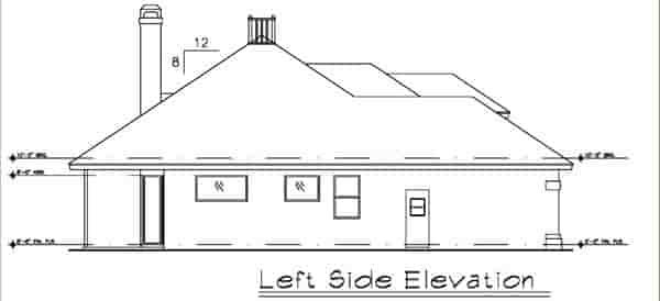 Contemporary, Florida, Mediterranean, Narrow Lot, One-Story House Plan 63198 with 3 Beds, 2 Baths, 2 Car Garage Picture 1