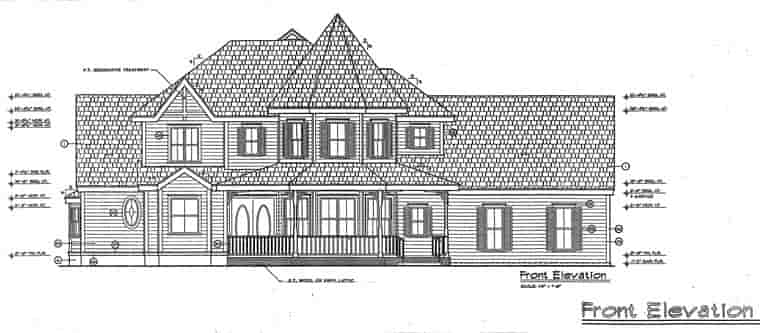 Cottage, Southern, Traditional, Victorian House Plan 63340 with 4 Beds, 4 Baths, 3 Car Garage Picture 3