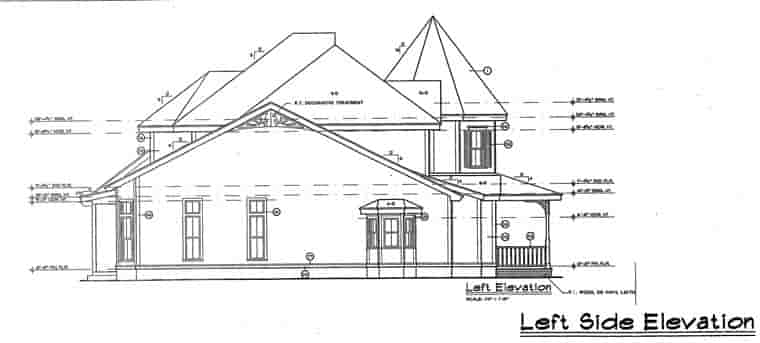 Cottage, Southern, Traditional, Victorian House Plan 63340 with 4 Beds, 4 Baths, 3 Car Garage Picture 4