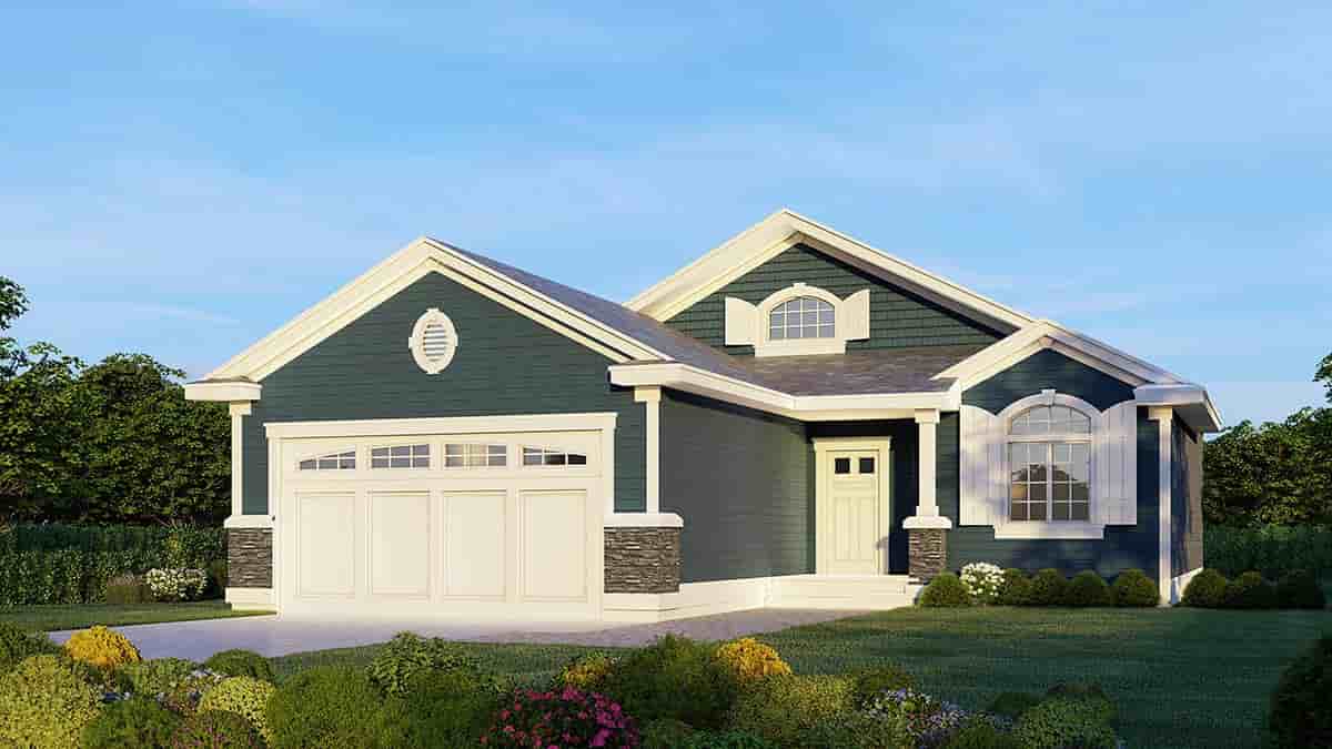 Contemporary, Craftsman, European House Plan 63573 with 3 Beds, 2 Baths, 2 Car Garage Picture 1
