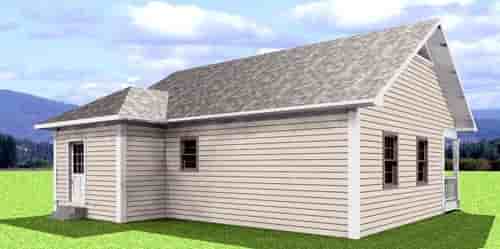 Cabin, Country House Plan 64505 with 2 Beds, 1 Baths Picture 1