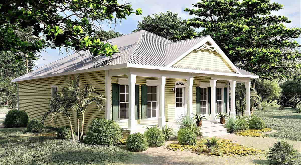 Colonial, One-Story, Southern House Plan 64531 with 3 Beds, 2 Baths Picture 2