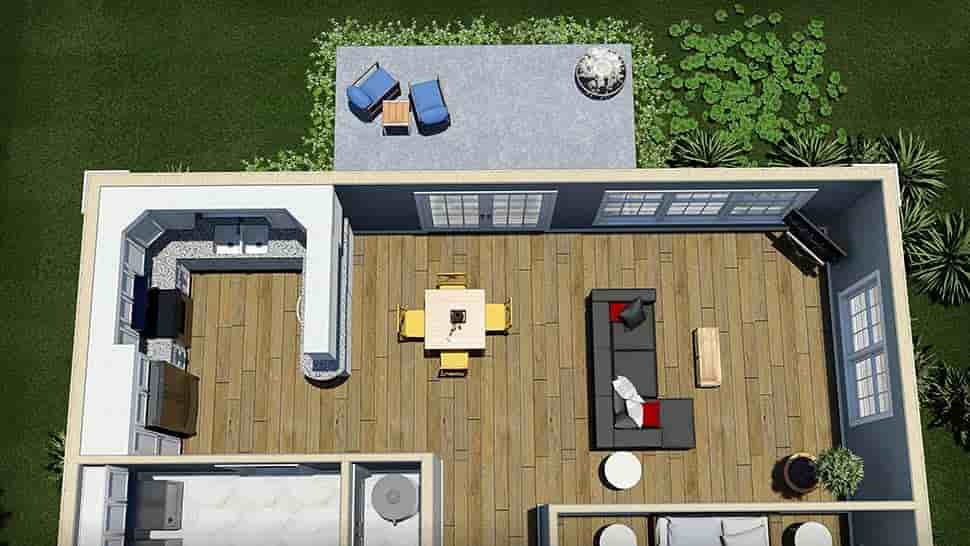 Mediterranean House Plan 64553 with 2 Beds, 2 Baths, 1 Car Garage Picture 7
