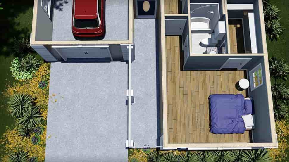 Mediterranean House Plan 64553 with 2 Beds, 2 Baths, 1 Car Garage Picture 9