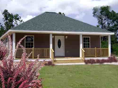 Cottage, Country, One-Story House Plan 64555 with 2 Beds, 1 Baths Picture 1
