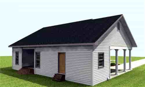 One-Story House Plan 64557 with 2 Beds, 2 Baths, 1 Car Garage Picture 2