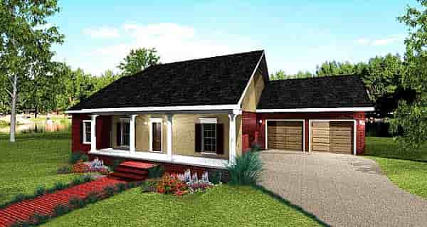 Country House Plan 64566 with 4 Beds, 2 Baths Picture 1