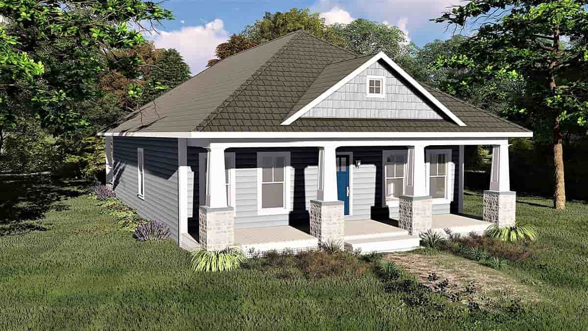 Bungalow, Cottage, Craftsman House Plan 64593 with 3 Beds, 2 Baths Picture 2