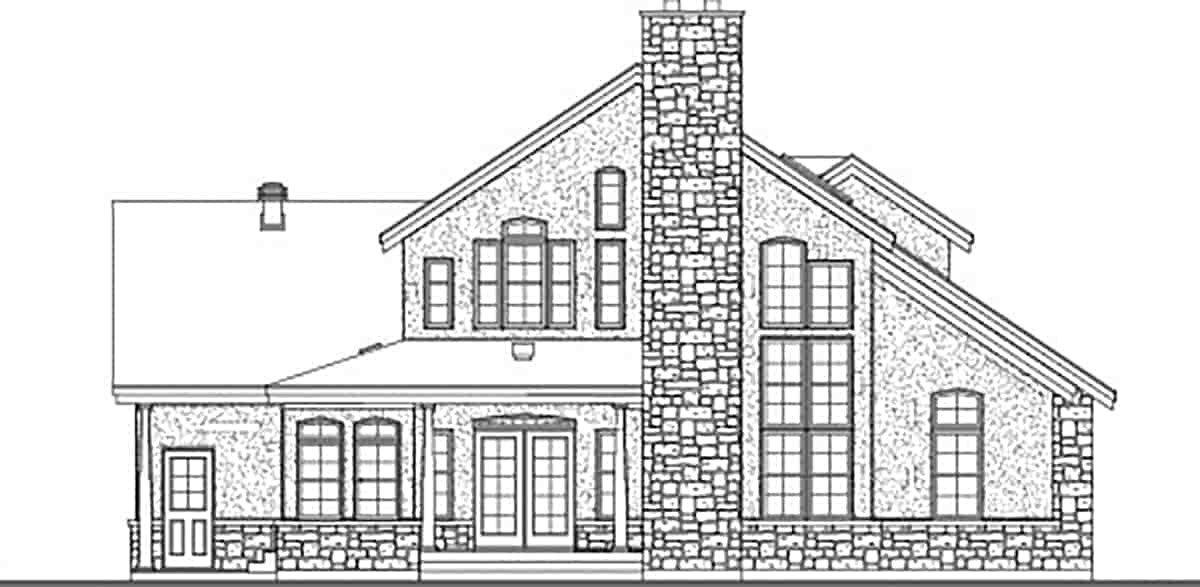 Contemporary, Traditional House Plan 65368 with 3 Beds, 3 Baths, 2 Car Garage Picture 2