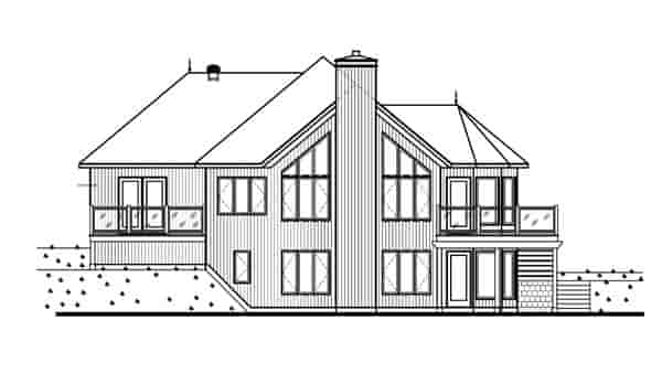 Bungalow, Contemporary, Craftsman House Plan 65390 with 3 Beds, 3 Baths, 1 Car Garage Picture 2