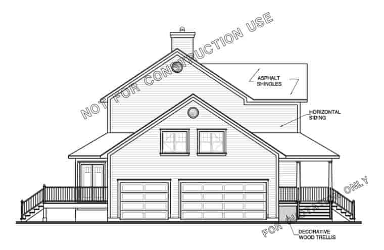Farmhouse House Plan 65473 with 3 Beds, 3 Baths, 3 Car Garage Picture 1