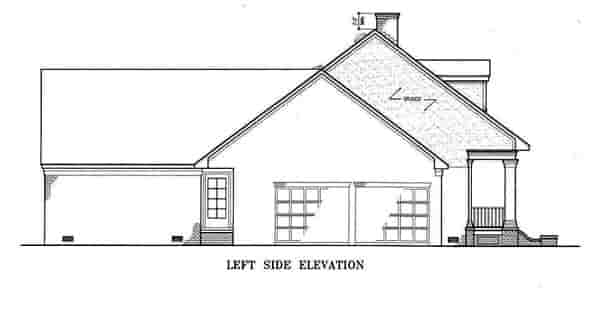 One-Story, Southern House Plan 65626 with 3 Beds, 2 Baths, 2 Car Garage Picture 1