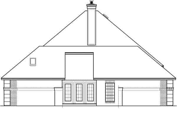 European House Plan 65627 with 3 Beds, 2 Baths, 3 Car Garage Picture 2