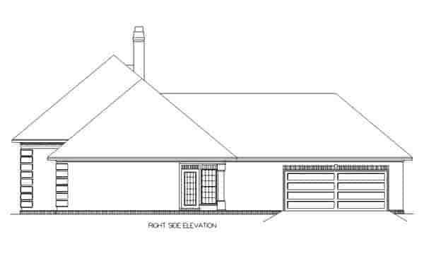 European, One-Story House Plan 65630 with 3 Beds, 2 Baths, 2 Car Garage Picture 3