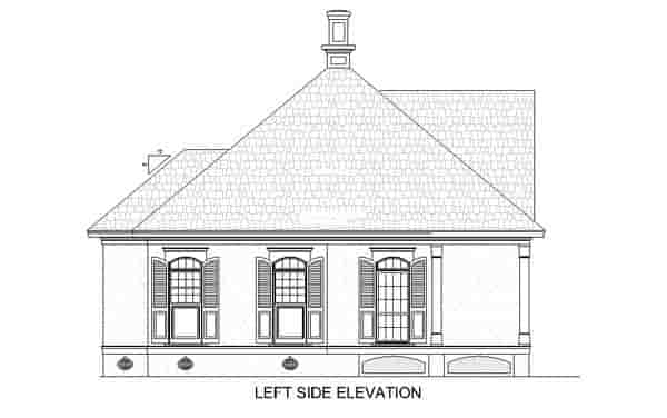 Colonial, European, One-Story, Southern House Plan 65676 with 1 Beds, 1 Baths Picture 2
