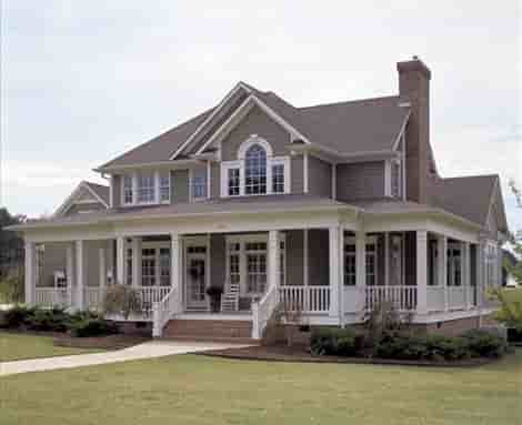 Country, Farmhouse, Southern House Plan 65826 with 3 Beds, 2.5 Baths, 2 Car Garage Picture 2