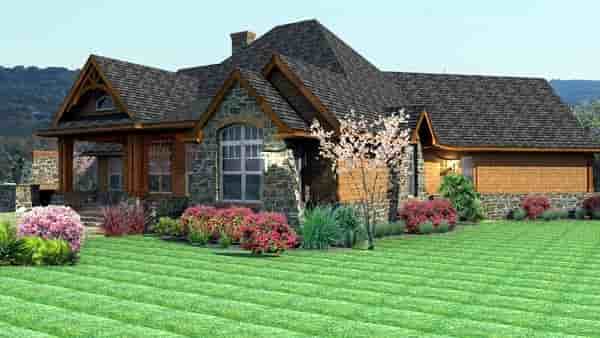 Cottage, Craftsman, Tuscan House Plan 65862 with 3 Beds, 3 Baths, 2 Car Garage Picture 3