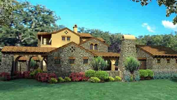 Mediterranean, Tuscan House Plan 65863 with 4 Beds, 4 Baths, 3 Car Garage Picture 3