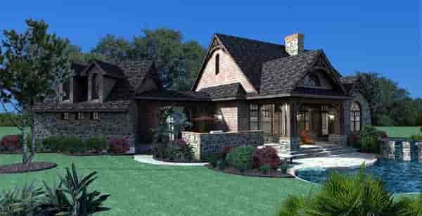 Cottage, Craftsman, Tuscan House Plan 65866 with 3 Beds, 3 Baths, 2 Car Garage Picture 4