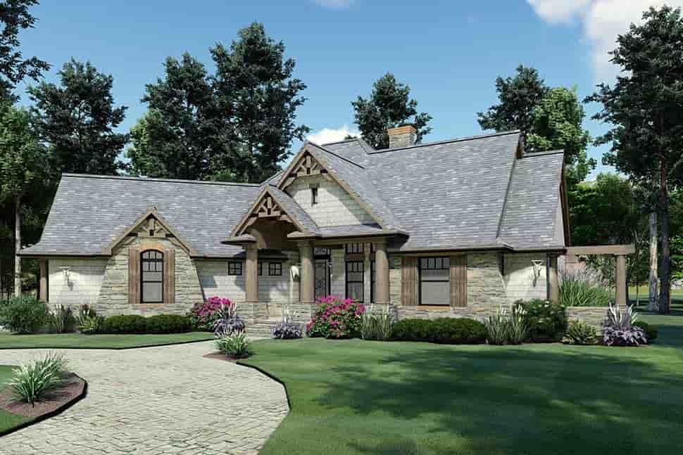 Craftsman, Tuscan House Plan 65867 with 3 Beds, 2 Baths, 2 Car Garage Picture 3